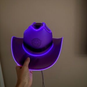 Vibrant Purple LED Western Hat
